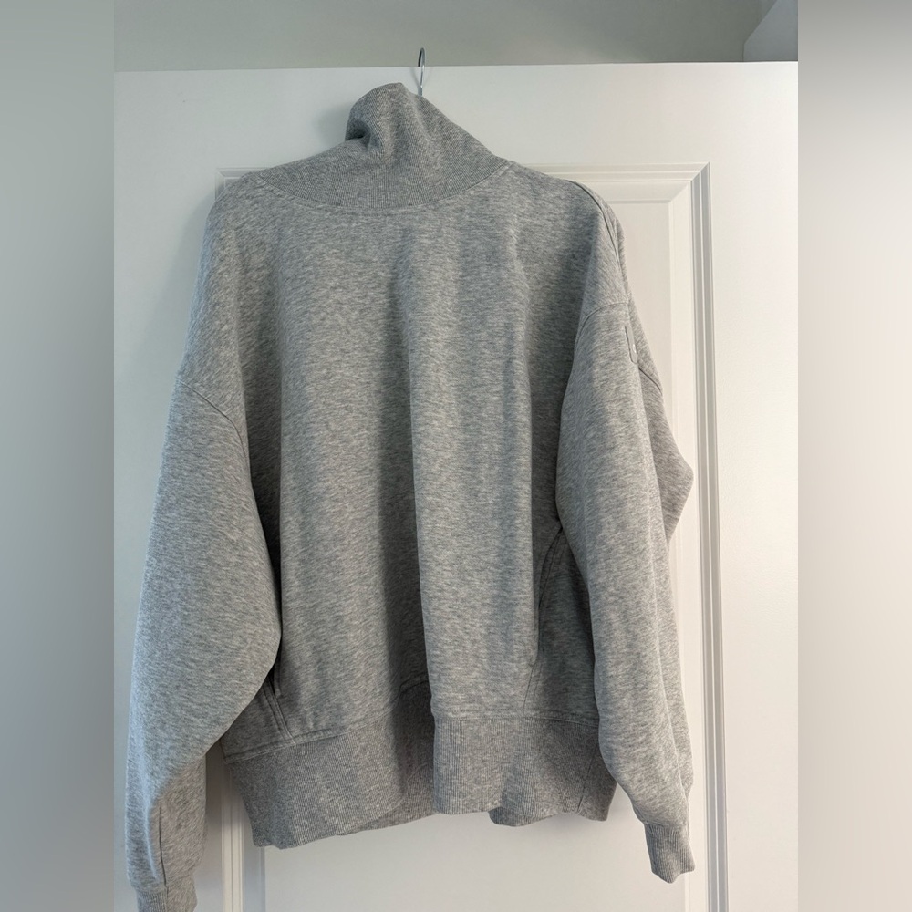 Classic Grey Turtleneck Sweatshirt